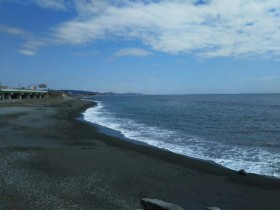 「御幸の浜」（Miyukinohama Beach, Odawara）