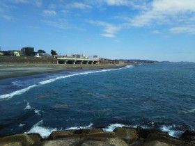 「御幸の浜」（Miyukinohama Beach, Odawara）