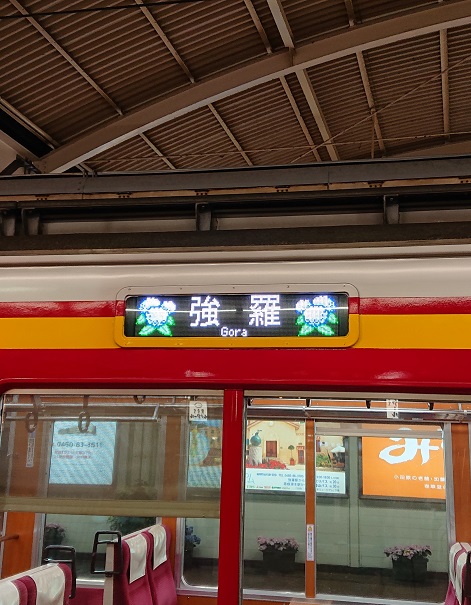 「あじさい電車」（Hydrangea Train of Hakone Tozan Railway）